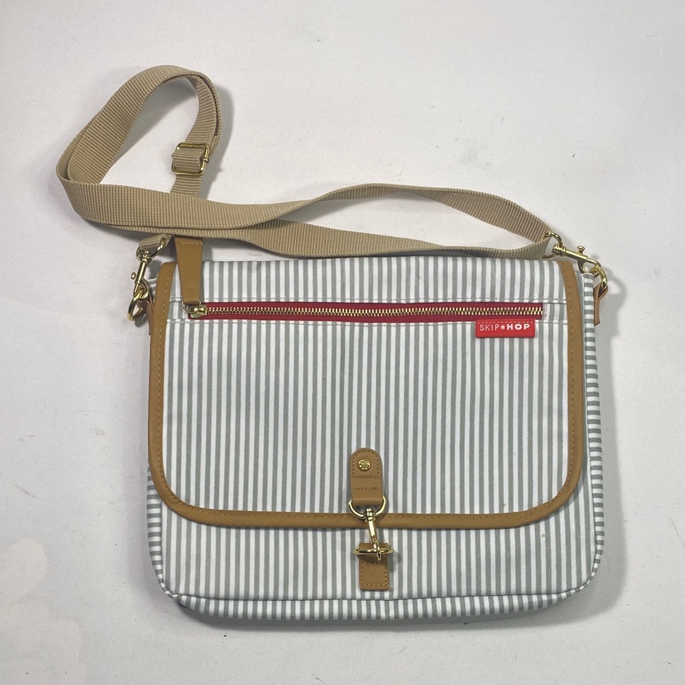 Skip Hop Striped Baby Bag - Gray and Tan